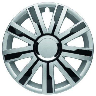 ALBRECHT Wheel hub cap set Mlpc 16" Mirage Silver/black
