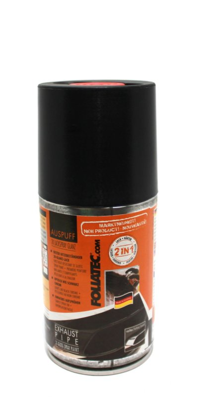 FOLIATEC Uitlaatspray 2k, Zwart Blinkend, Spuitbus 250ml