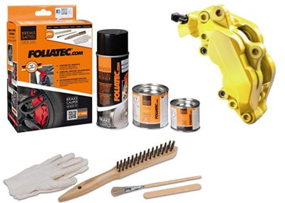 FOLIATEC Brake Caliper Paint, Speed Yellow, 3 Comp.