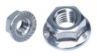 HEXAGONAL FLANGE NUT DIN6923 ELECTROLITIC ZINC PLATED + TOOTHING M10 (50PCS)