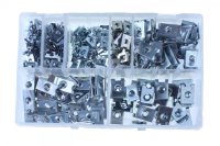 ASSORTMENT OF PLATE NUTS, SPEEDNUTS 140 PCS (1PCS)