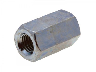 COUPLING NUT HEXAGON DIN6334 [6] ELECTROLITIC ZINC PLATED M10 (20PCS)