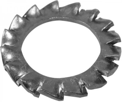 RONDELLE À DENTS DIN6798A ÉLECTROZINGUÉE M10 (50PC)