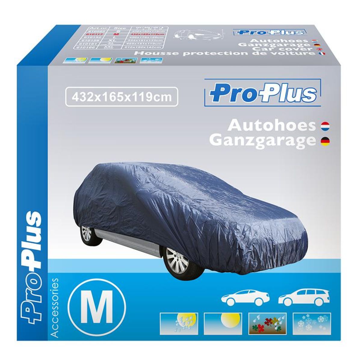 PROPLUS Autohoes- M (432x165x119cm)