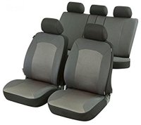 WALSER Car Seat Covers Complete, Manhay Gray With Zipper