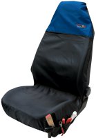 WALSER Seat Cover, Single Seat, Black/Blue, Water Repellent, Polyester