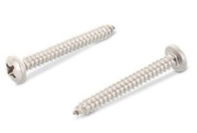 STAINLESS STEEL A2 SELF-TAPPING SCREW (LICENSE PLATE) DIN7981CH ROUND HEAD PHILIPSDRIVE 3.5X6.5 (20PCS)