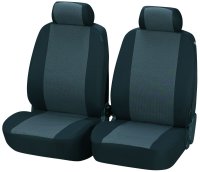 WALSER Car Seat Cushion Set Front, Pineto, Black/Grey