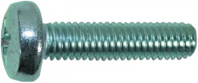 METAL SCREW ROUND HEAD PHILIPSDRIVE ELECTROLITIC ZINC PLATED M6X10 (100PCS)